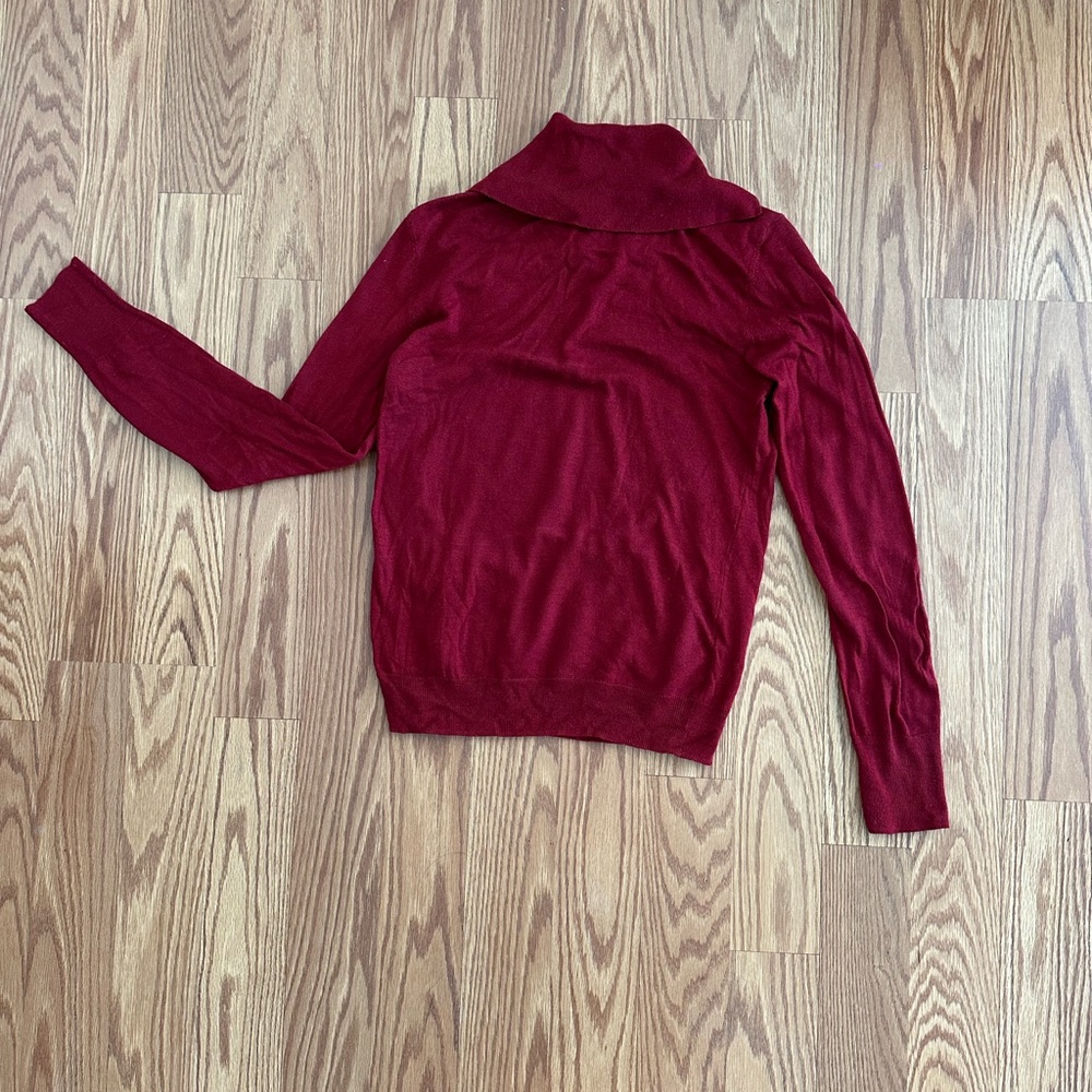 Zara Red Cowl Neck Sweater for Cozy Comfort
